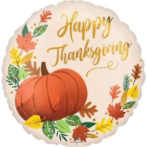 Festive Fall Pumpkin Mylar Balloon - Perfect for Thanksgiving Decor