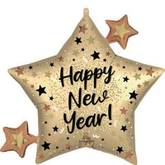 Sparkle Star SuperShape Balloon for New Year's Celebration