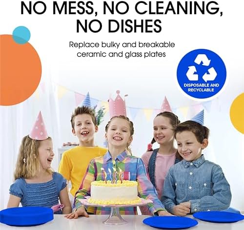 9 in. Dark Blue Plastic Plates | 50 Count