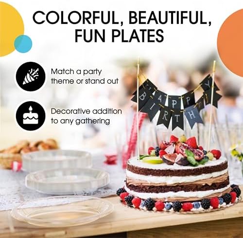 7 in. Clear Plastic Plates | 50 Count