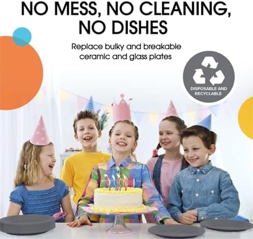 9 in. Silver Plastic Plates | 50 Count