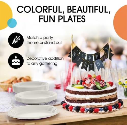 7 in. Ivory Plastic Plates | 50 Count