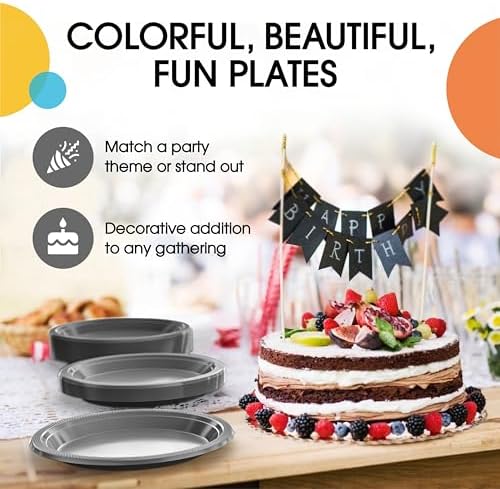 10 in. Silver Plastic Plates | 50 Count