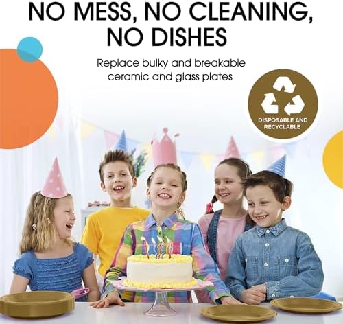 10 in. Gold Plastic Plates | 50 Count