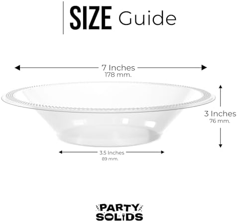 12 Oz. Clear Plastic Bowls | 100 Count
