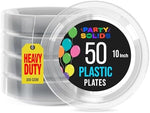 10 in. Clear Plastic Plates | 50 Count