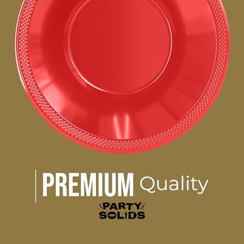 12 Oz. Red Plastic Bowls | 50 Count