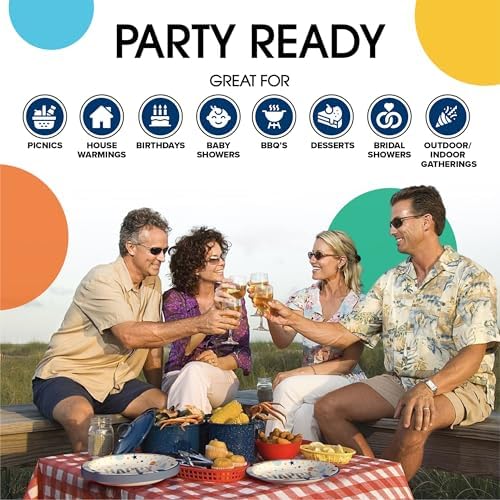 9 in. Blue Birthday Print Paper Plates | Case of 20 (1000 Ct.)