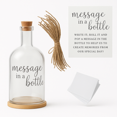 Elegant "Message in a Bottle" Glass Bottle for Weddings
