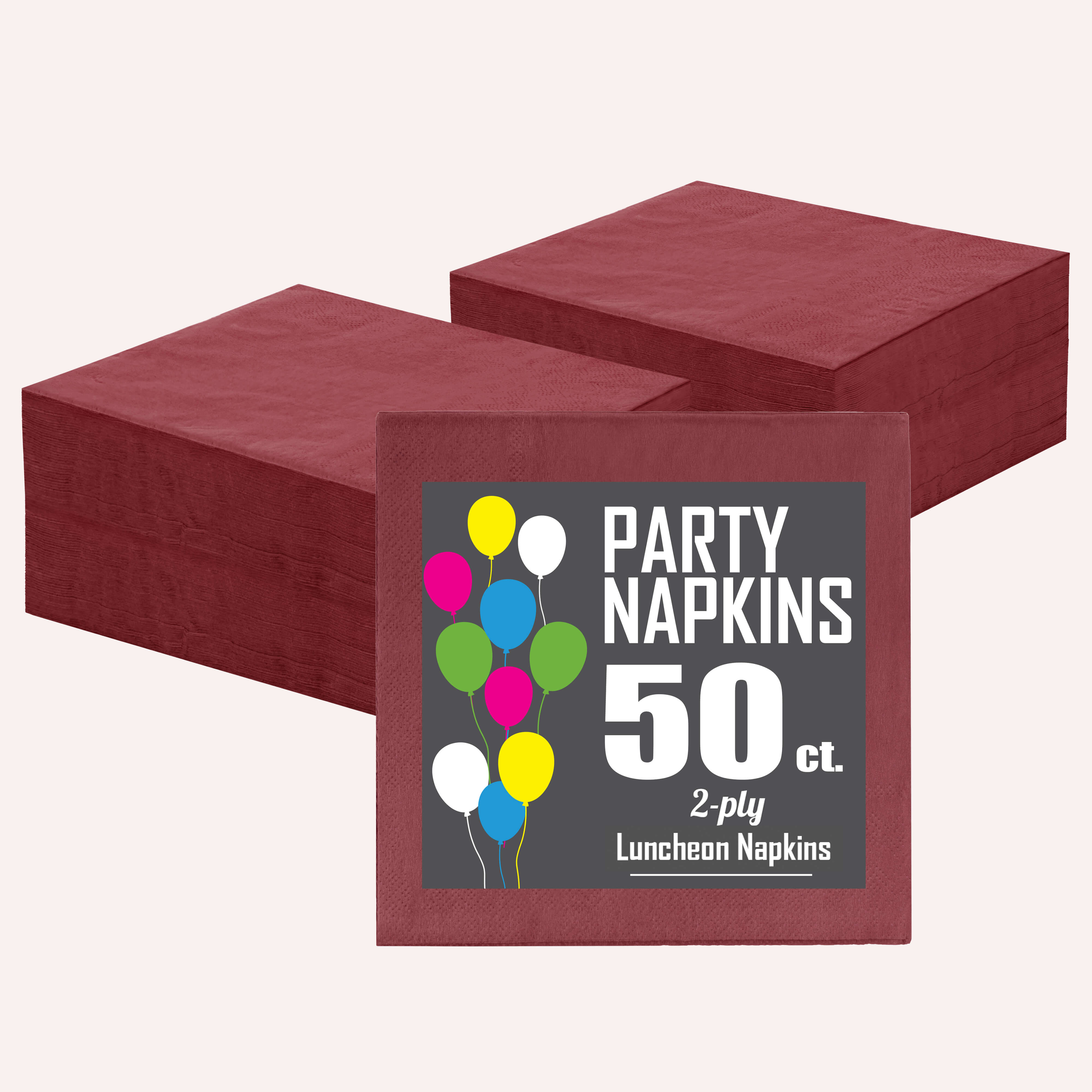 Burgundy Luncheon Napkins | 50 Count