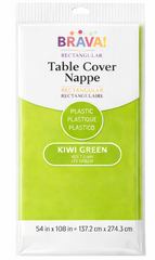 Kiwi Green Rectangular Plastic Table Cover - 54x108 Inches