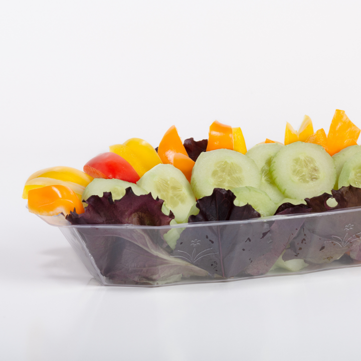 Clear Scrollware Serving Boats | 5 Count