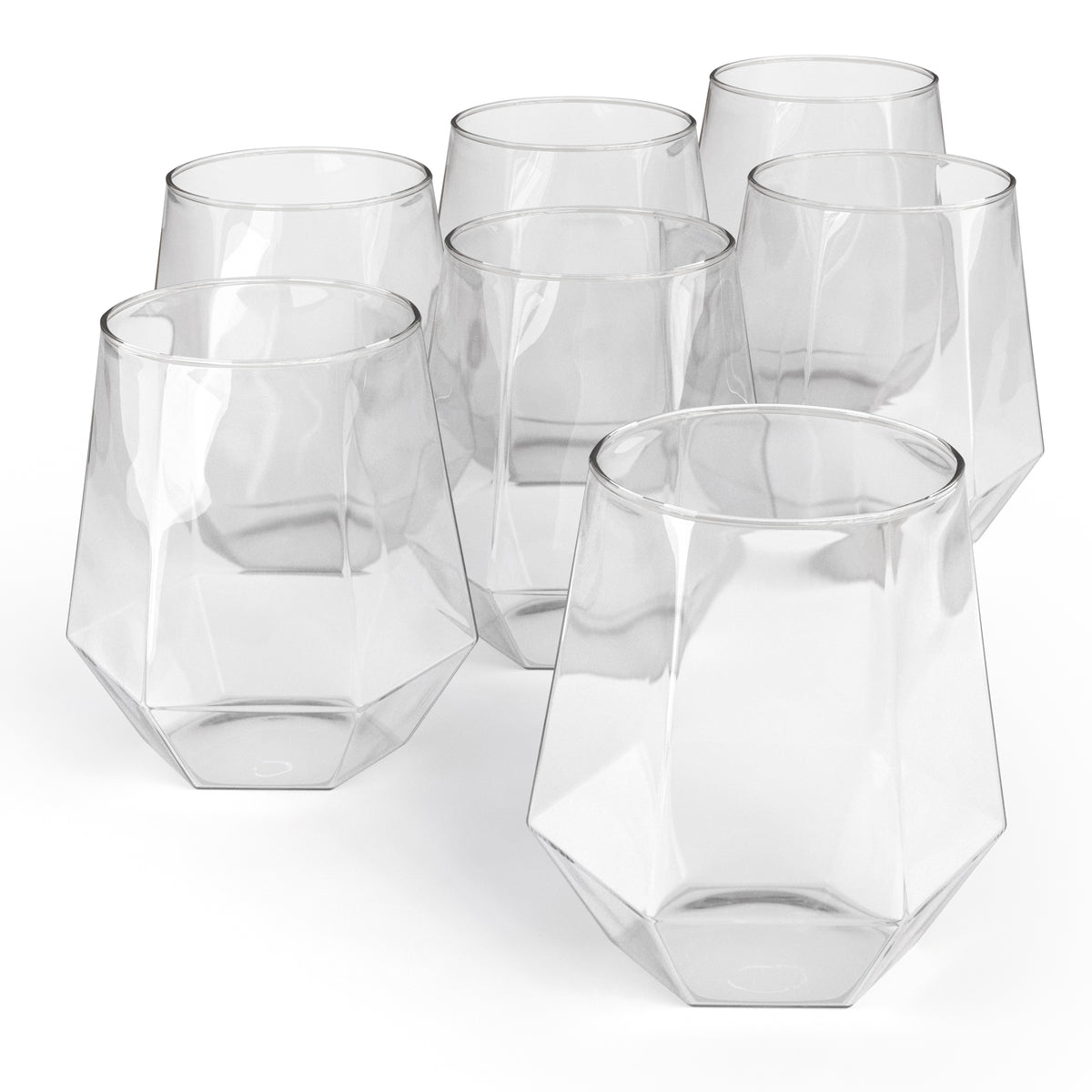 12 Oz. Stemless Diamond Wine Tumbler 24 Count | Clear