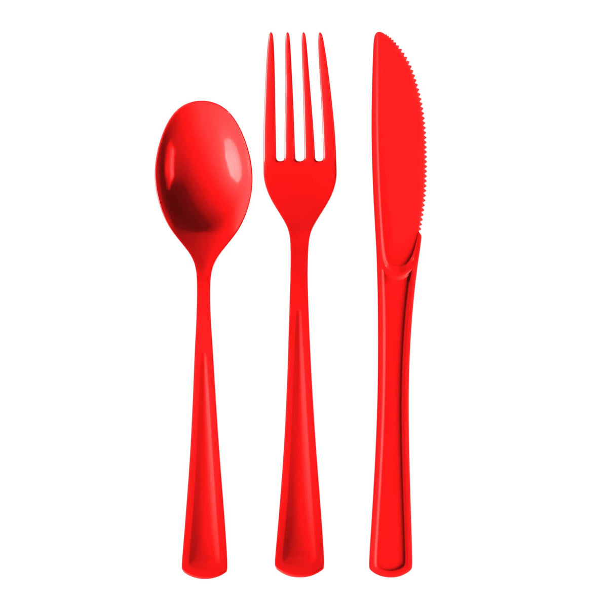 Heavy Duty Red Cutlery Combo - 24 Count