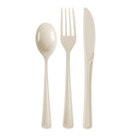 Ivory Cutlery Combo Set | 50 Forks 50 Spoons And 50 Knives - 7.5 in.
