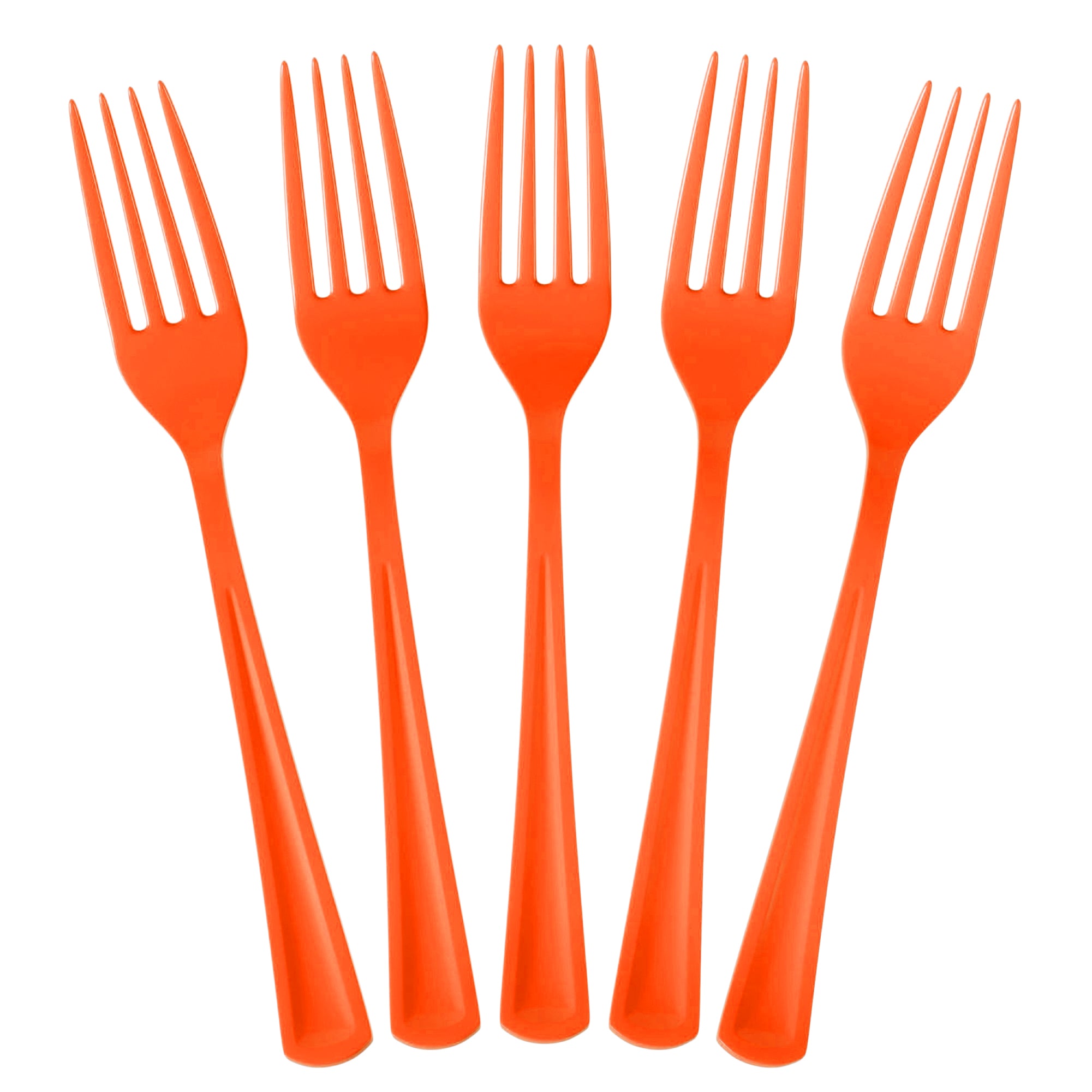 Orange Plastic Forks | 48 Count