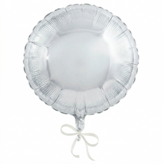 Frosty White 18" Round Foil Balloon
