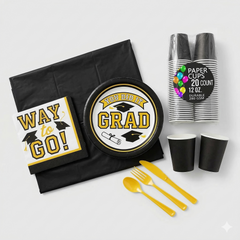 271 Pcs Bright Future "You Did It" Party Kit - For 40 Guests