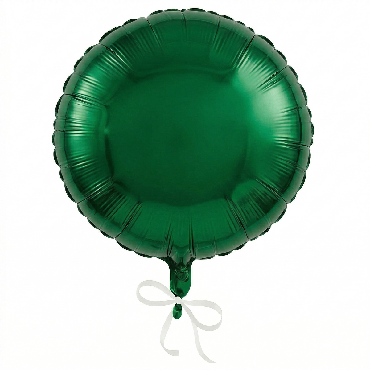 Festive Green Metallic Round Foil Balloon - 18-Inch