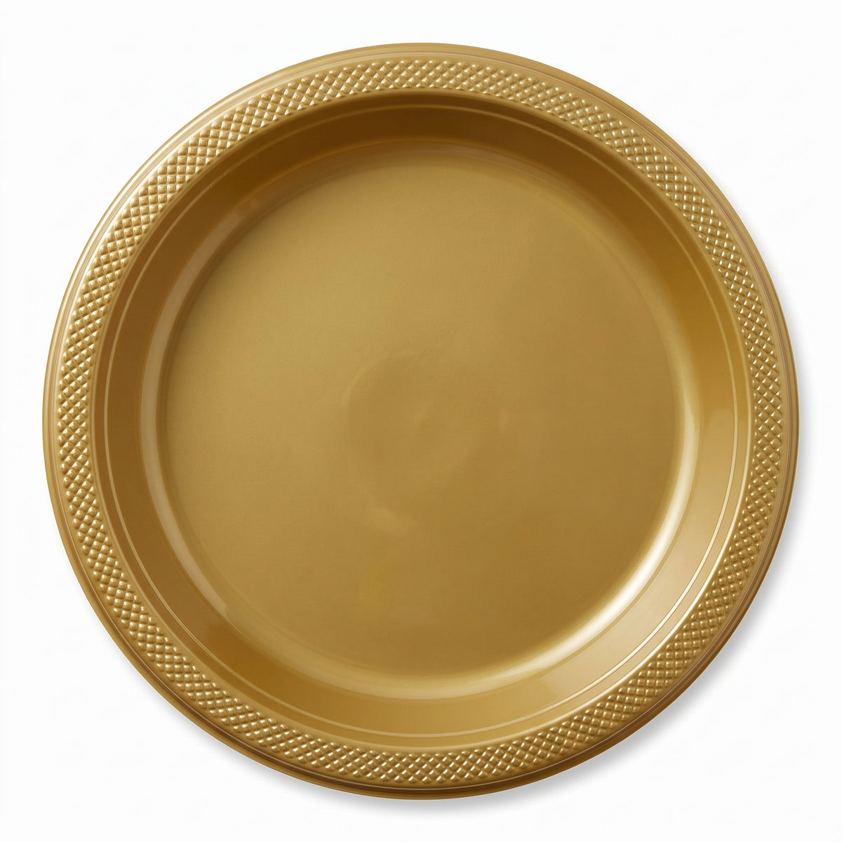 Gold 7" Solid Plastic Plates - 50ct
