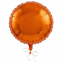 Vibrant Orange Metallic Round Foil Balloon - 18 inch
