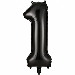 Black Foil Number 1 Balloon