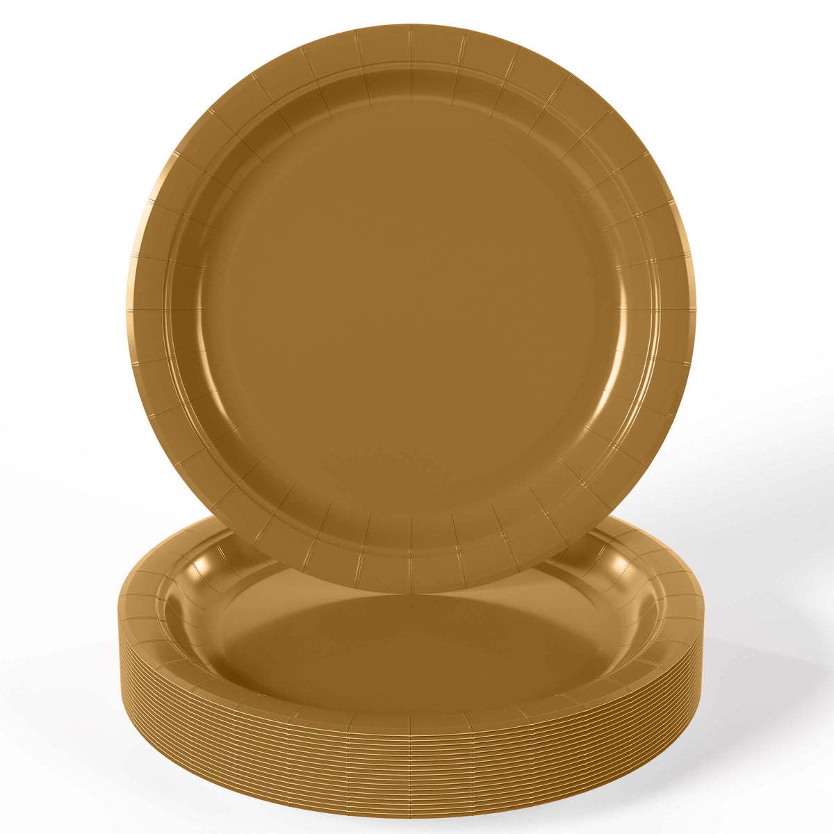 7 In. Gold Paper Plates | Case of 1000