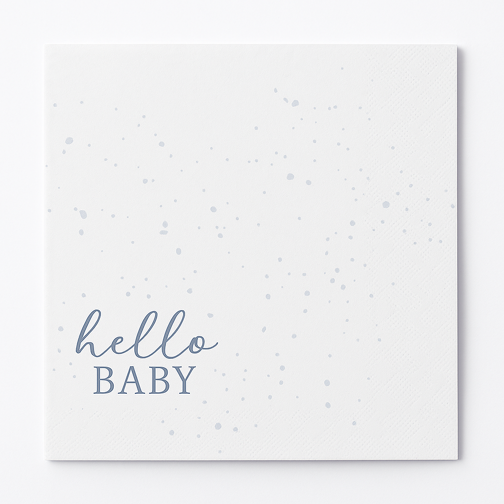 Ginger Ray "Hello Baby" Printed Luncheon Napkins