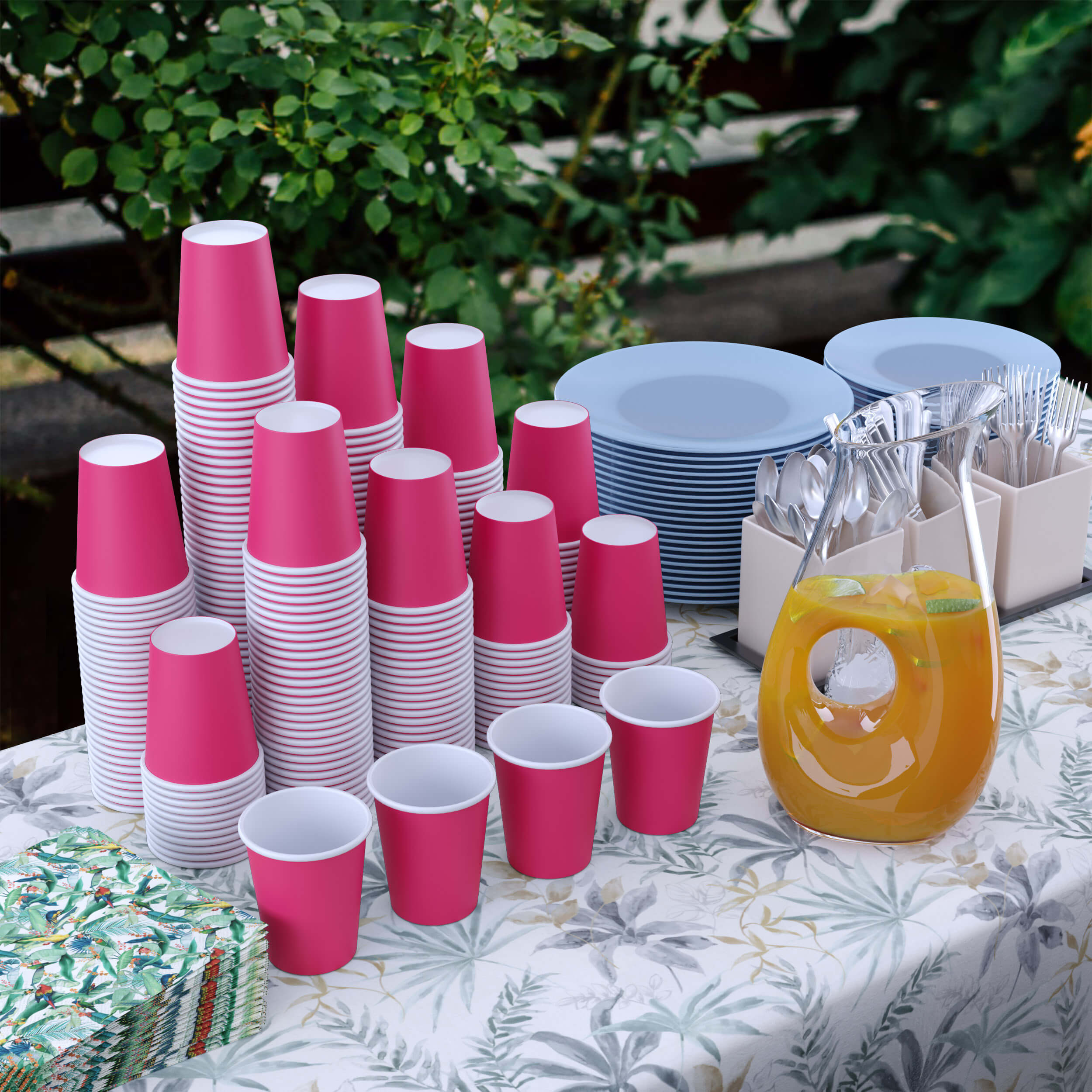 Unleashed - 9 Oz. Cerise Paper Cups - 100 Ct.