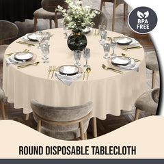Premium 90" Round Ivory Table Cover