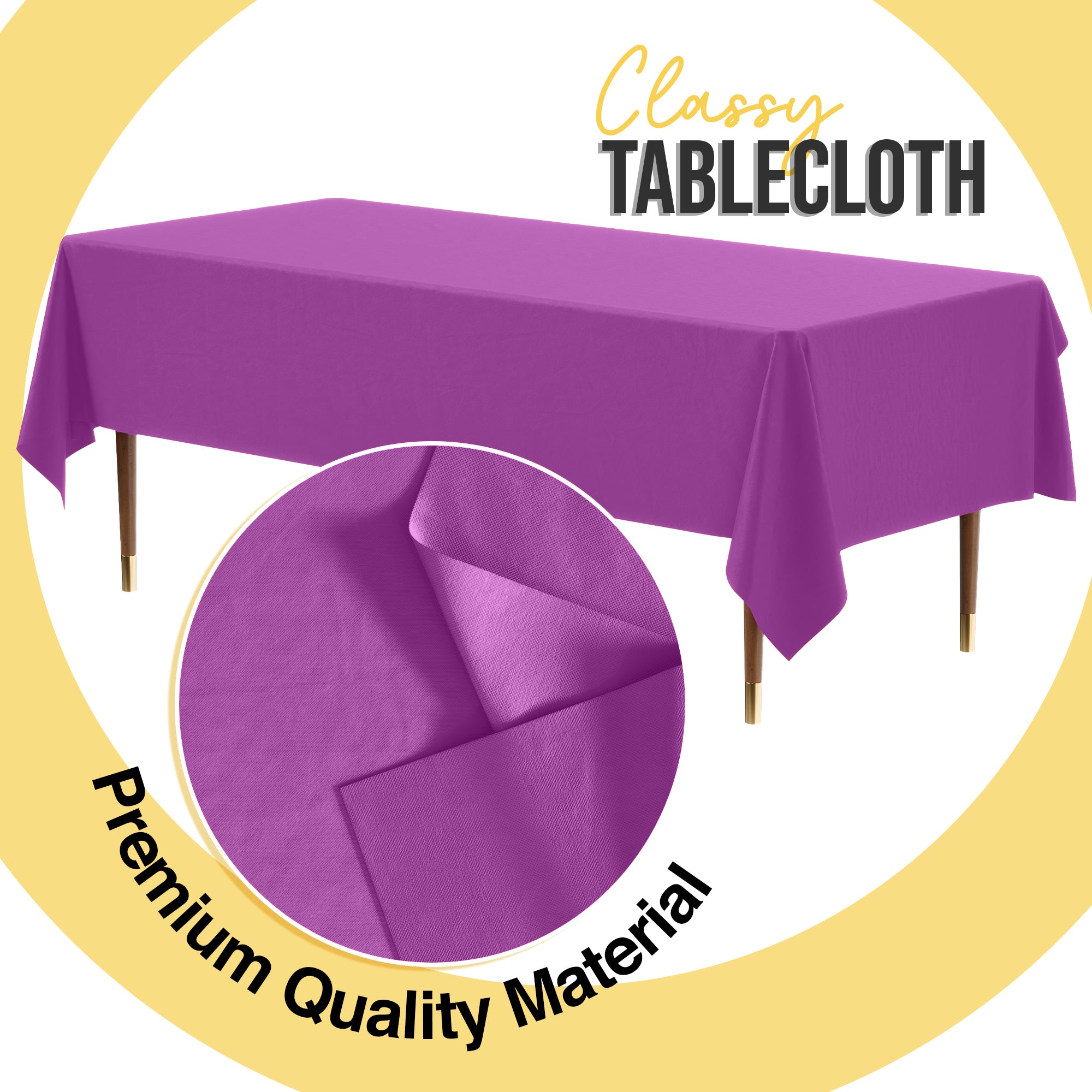 Premium Magenta Plastic Table Cover | 54 in. x 108 in.