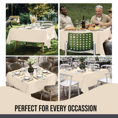 Premium Square Ivory Table Cover 70" x 70" | 1 Pack