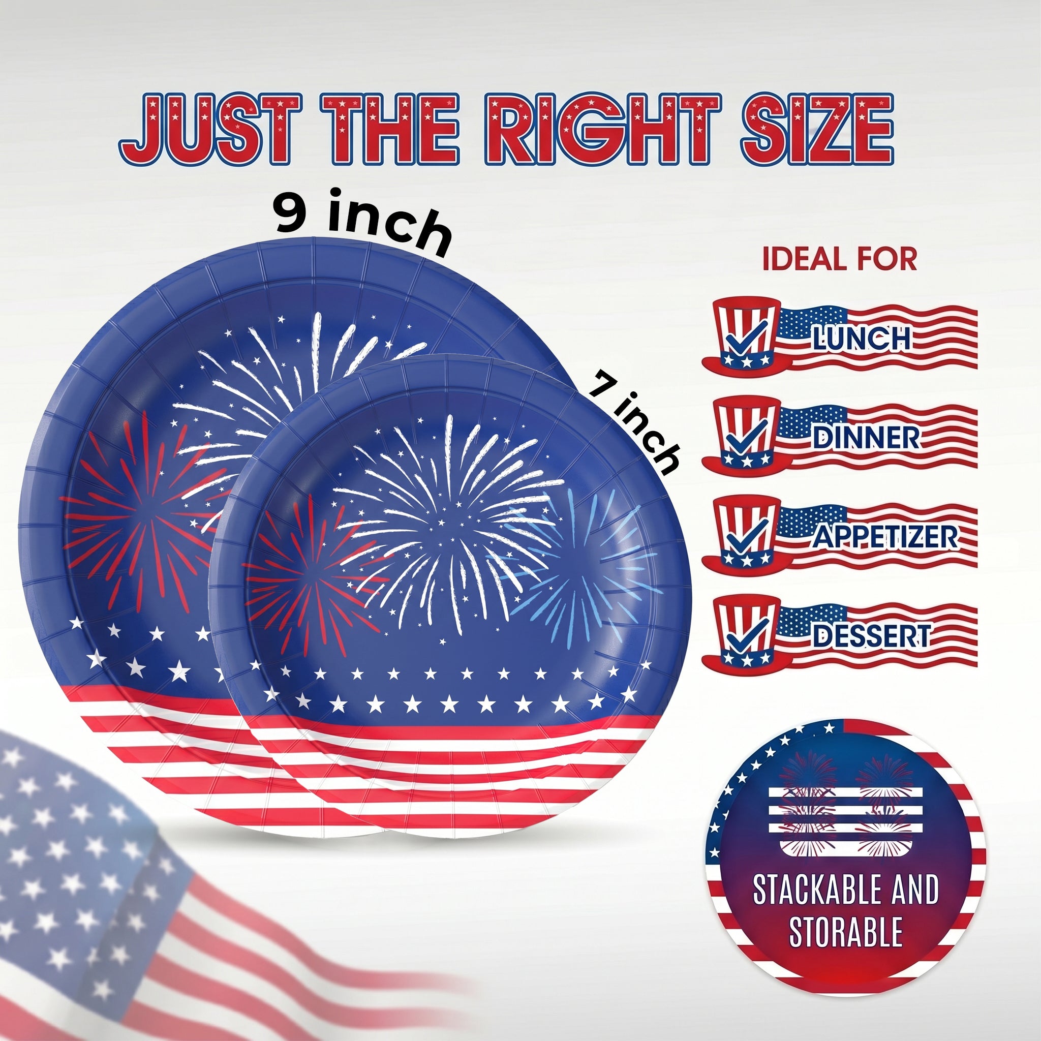 7" Starburst Paper Plates - 20 Ct.