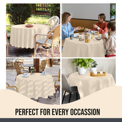 Premium 60" Round Ivory Table Cover