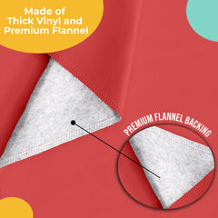 Red Flannel Backed Plastic Table Cover 54 in. x 70 in.