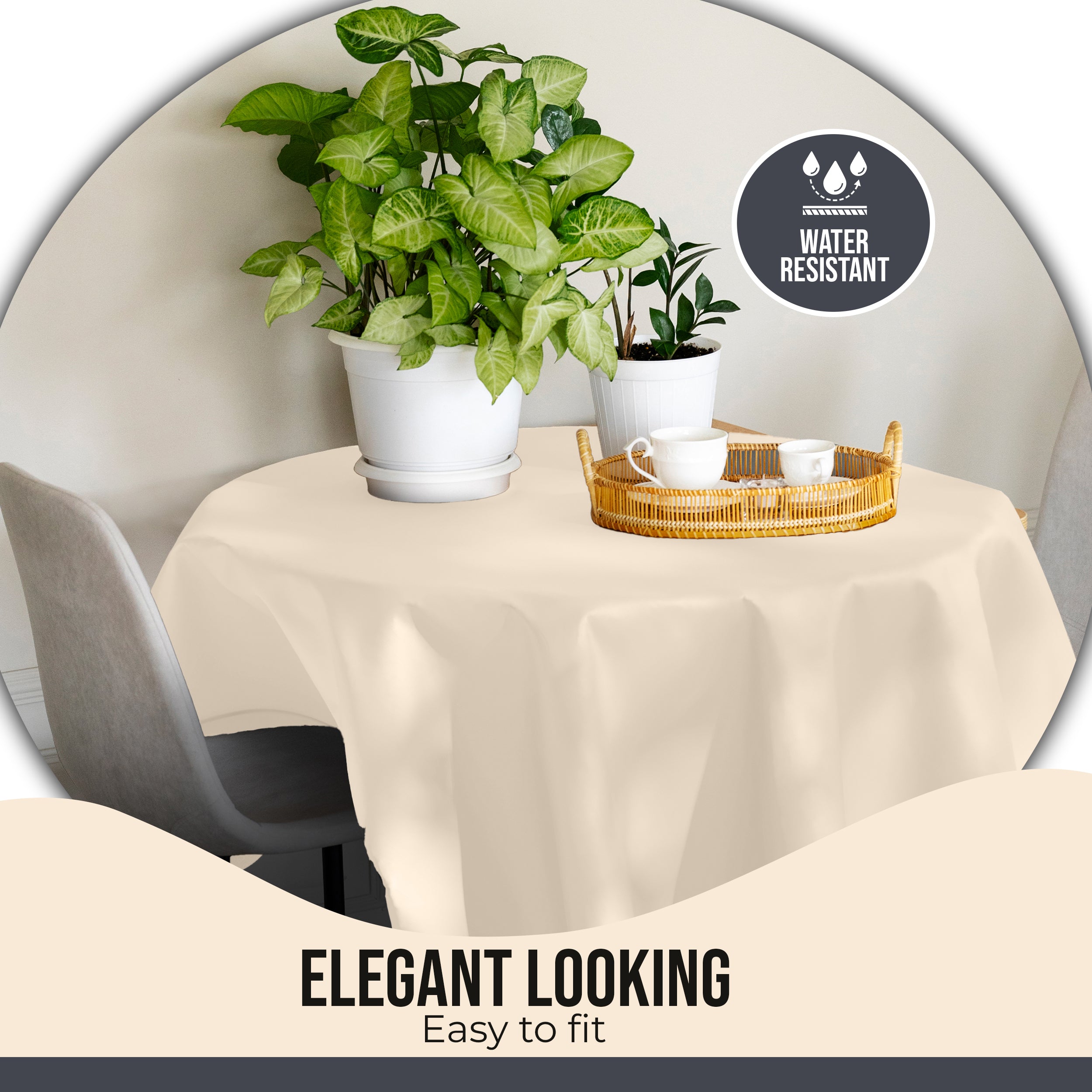 Premium Ivory Table Cover 70" x 70"