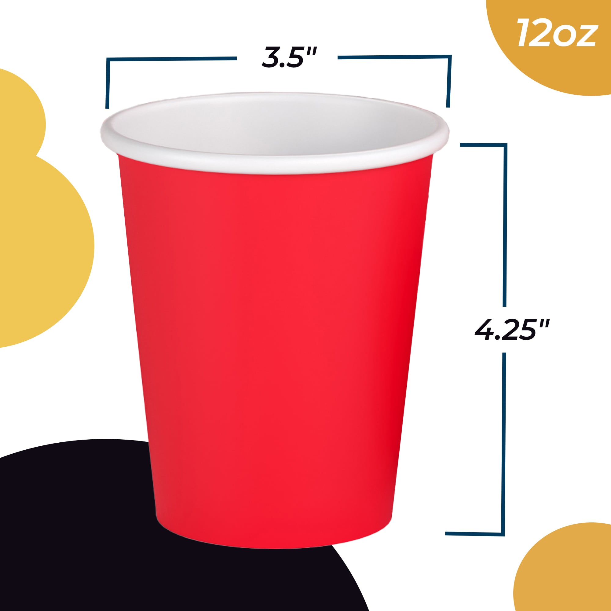 12 Oz. Red Paper Cups | 20 Count