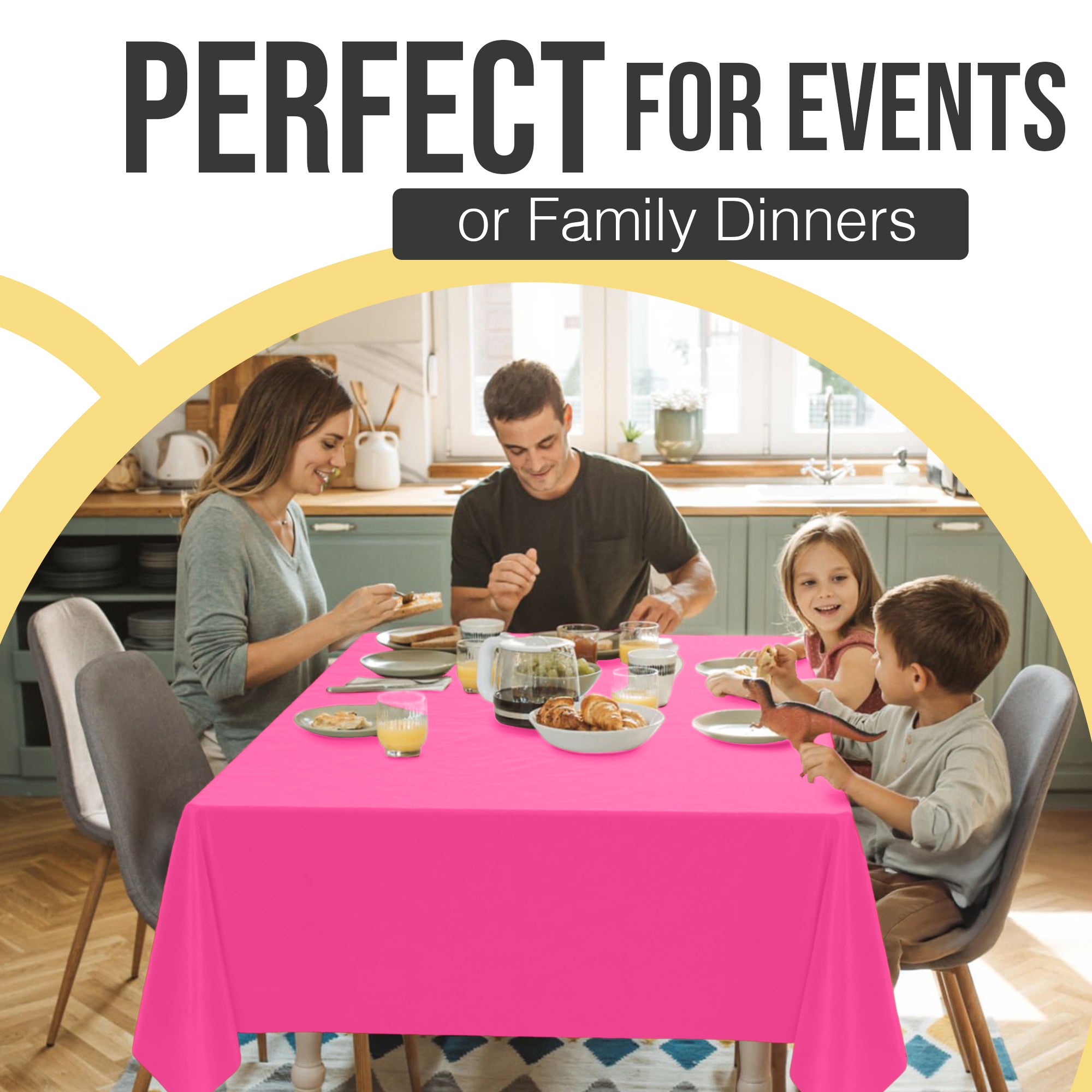 Premium Cerise Plastic Table Cover | 54 in. x 108 in.
