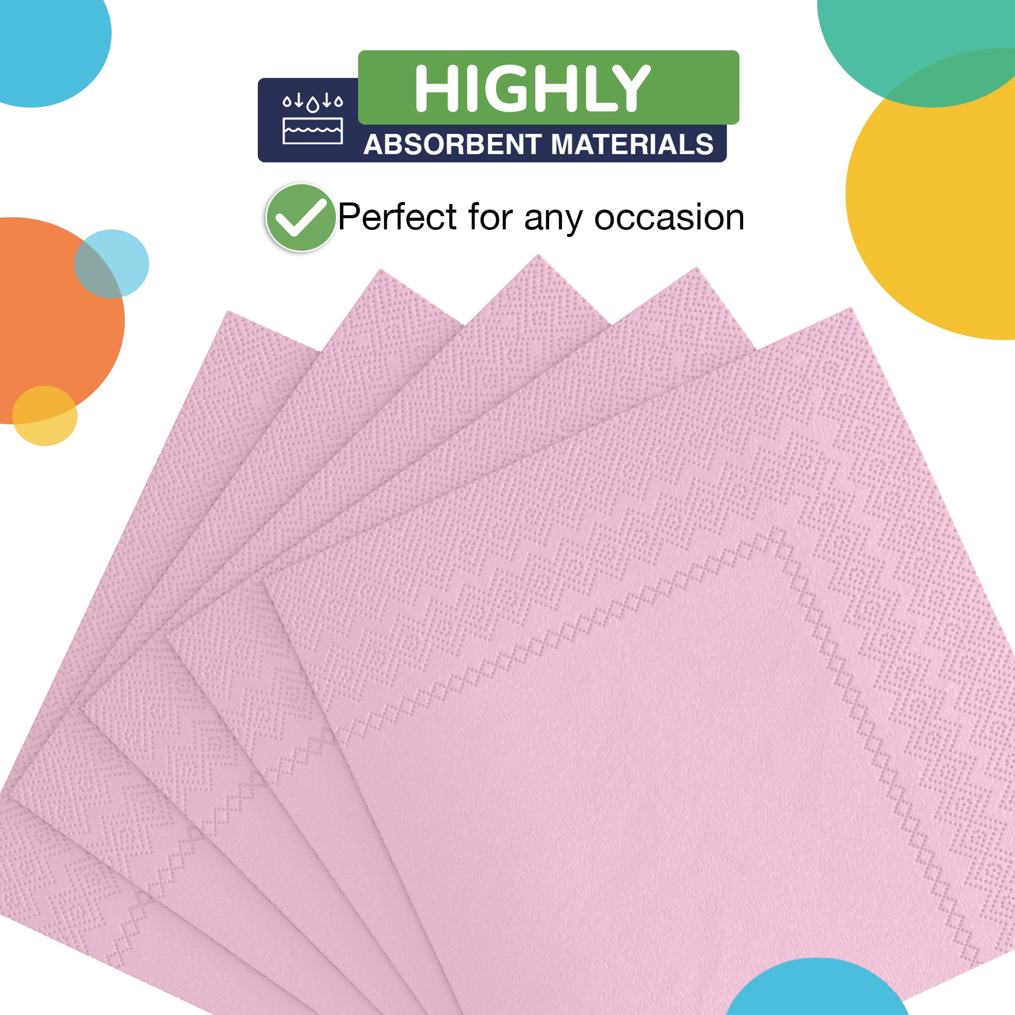 Pink Beverage Napkins | 100 Count