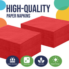 Red Luncheon Napkins | 20 Count