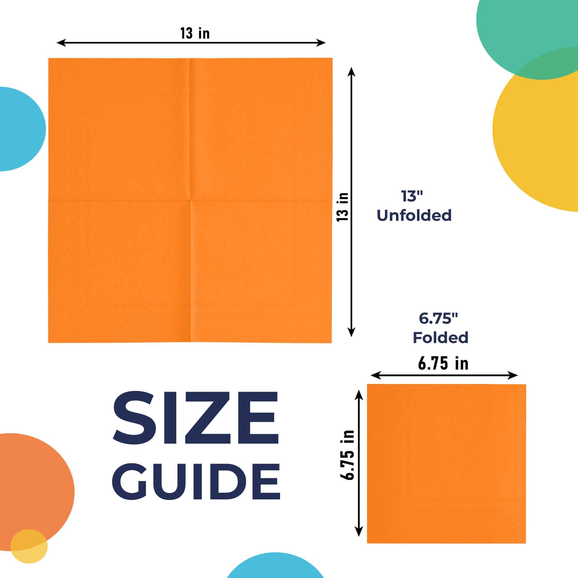 Orange Luncheon Napkins | 20 Count