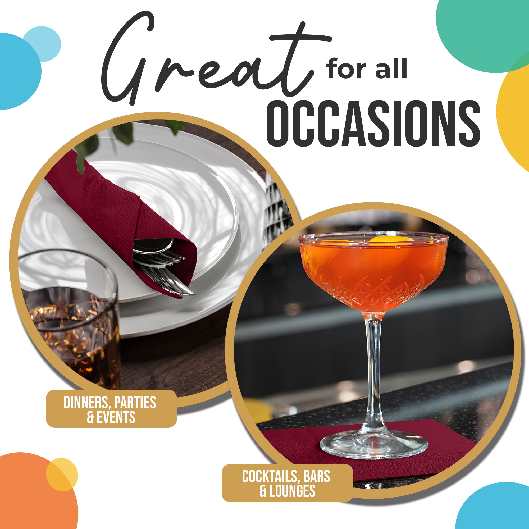 Burgundy Luncheon Napkins | 100 Count