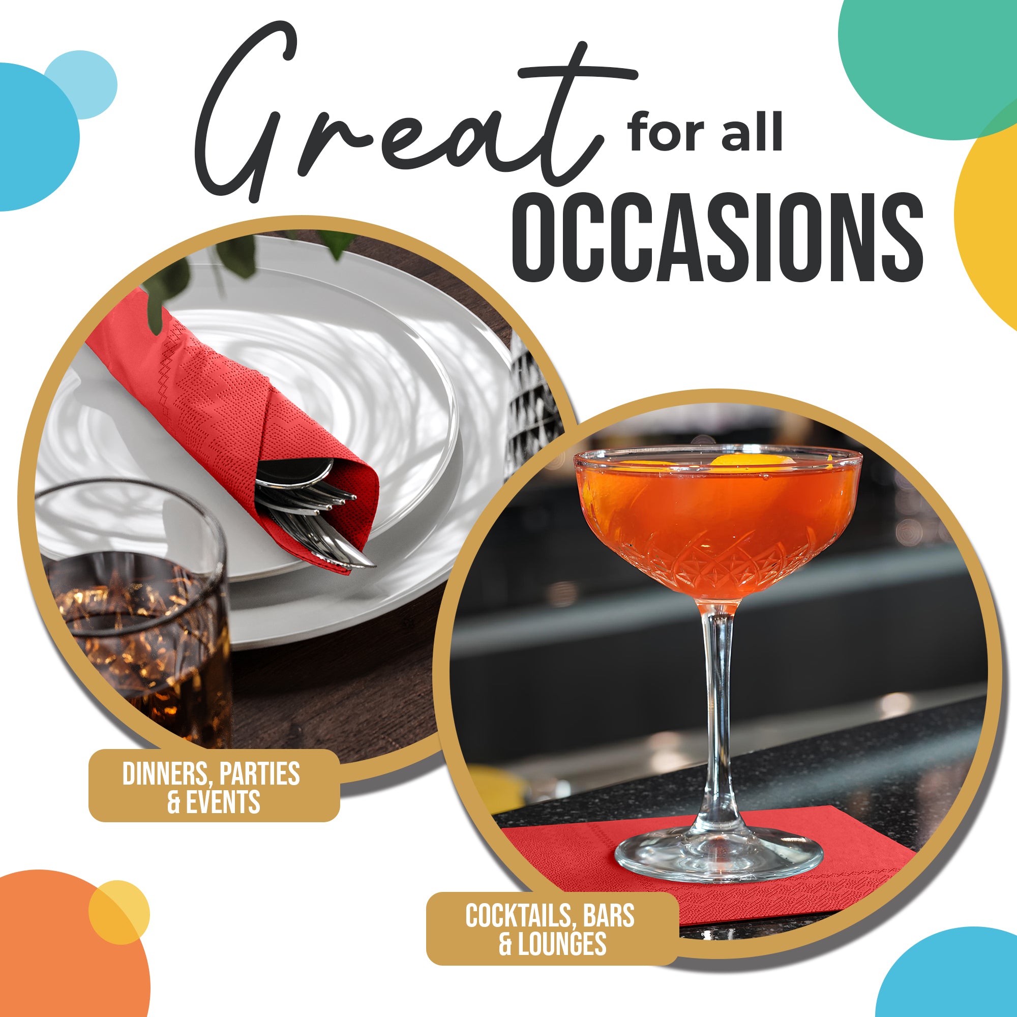 Red Luncheon Napkins | 100 Count