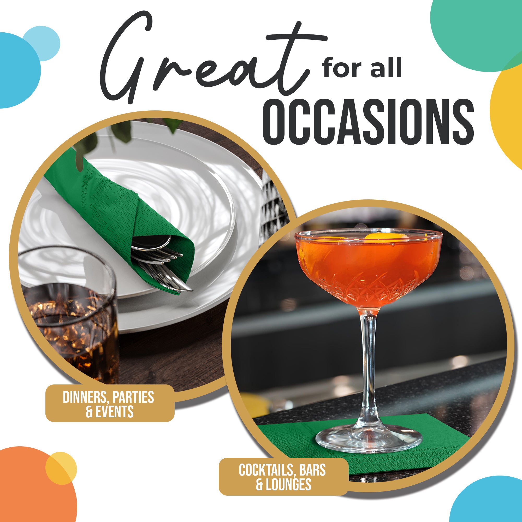 Emerald Green Luncheon Napkins | 100 Count