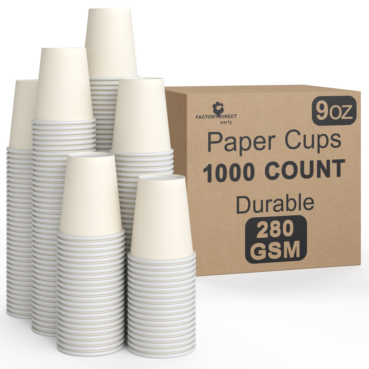9 Oz. Ivory Paper Cups | Case of 1000
