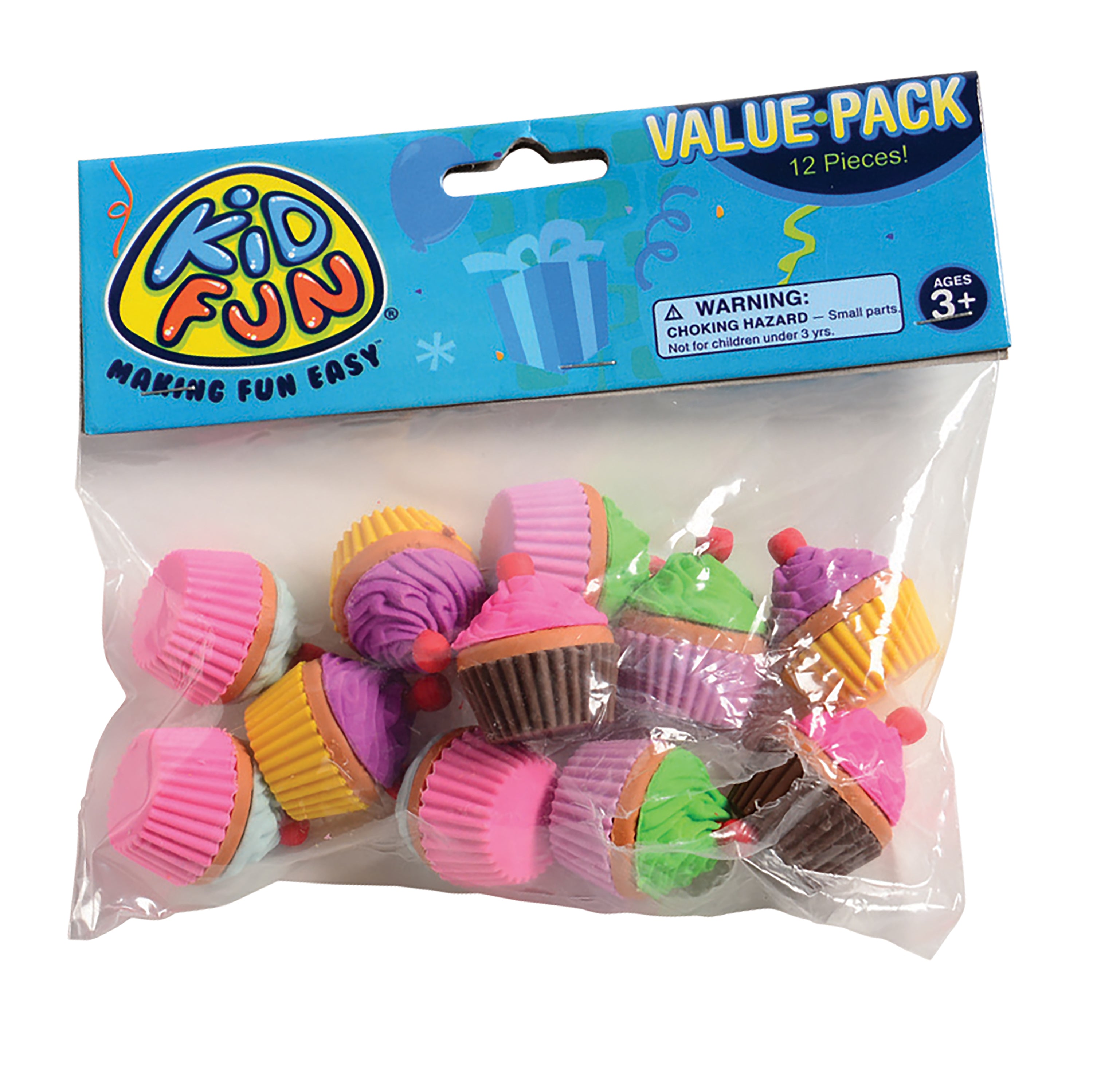 Cupcake Erasers - 12 Count