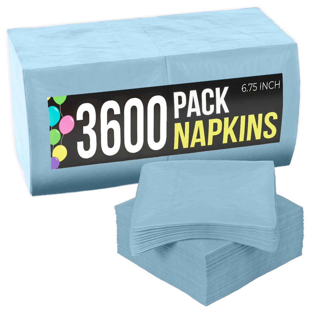 Bulk Light Blue Luncheon Napkins - 3600 Count