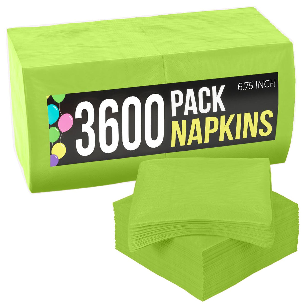 Bulk Lime Green Luncheon Napkins - 3600 Count
