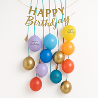 Bright Pastel "Happy Birthday" Foil Balloon Decorating Kit
