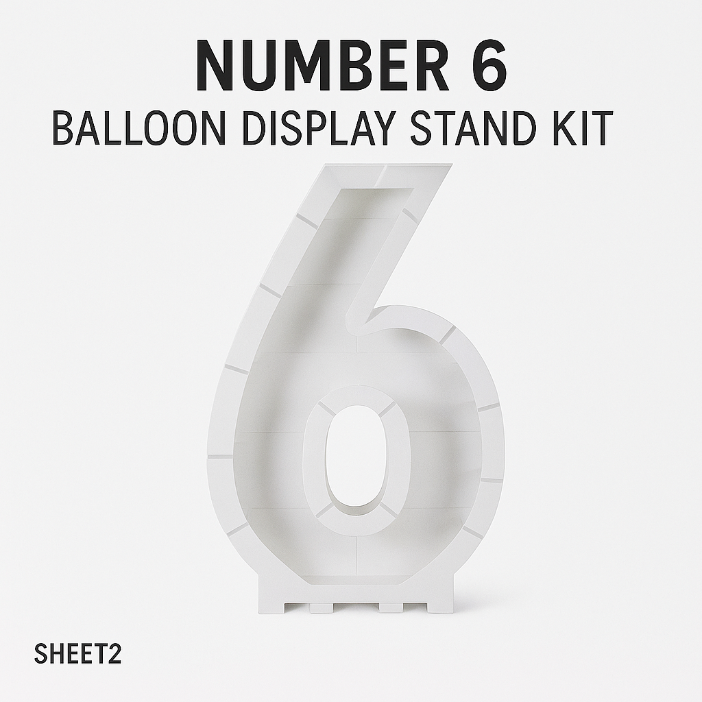 Number 6 Balloon Display Stand Kit